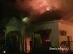 Kebakaran Hanguskan Lima Rumah di Peusangan, 16 Jiwa Terdampak