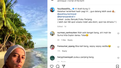 Aktor Ini Temukan Momen ‘Emas’ Saat Berkunjung ke Pulau Banyak dan Rawa Singkil