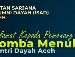 ISAD Umumkan Juara Lomba Menulis Santri Aceh