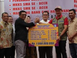 Keluarga Besar Disdik Aceh Sumbang Rp 1 Miliar Lebih untuk Korban Gempa Turki